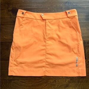 RLX Ralph Lauren Women's Golf Pickleball Skort Fluorescent Orange Skirt Size 8